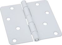 National Hardware N830-219 Door Hinge, Cold Rolled Steel, White, Non-Rising, Removable Pin, Full-Mortise Mounting, 55 lb