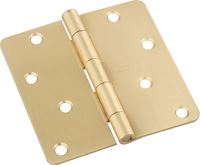 National Hardware N830-229 Door Hinge, Cold Rolled Steel, Satin Brass, Non-Rising, Removable Pin, Full-Mortise Mounting