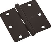 National Hardware N830-202 Door Hinge, Cold Rolled Steel, Oil-Rubbed Bronze, Non-Rising, Removable Pin, 50 lb