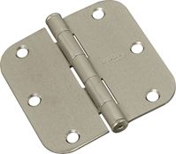 National Hardware N830-244 Door Hinge, Steel, Satin Nickel, Non-Rising, Removable Pin, Full-Mortise Mounting, 50 lb