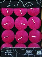 CANDLE-LITE 1276565 Scented Votive Candle, Juicy Black Cherries Fragrance, Burgundy Candle, 10 to 12 hr Burning, Pack of 12