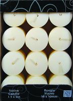 CANDLE-LITE 1276570 Scented Votive Candle, Creamy Vanilla Swirl Fragrance, Ivory Candle, 10 to 12 hr Burning, Pack of 12