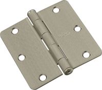 National Hardware N830-245 Door Hinge, Steel, Satin Nickel, Non-Rising, Removable Pin, Full-Mortise Mounting, 50 lb