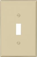 Eaton Wiring Devices PJ1V-10-L Switch Wallplate, 4.87 in L, 3.13 in W, 1 -Gang, Polycarbonate, Ivory, Smooth