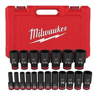 Milwaukee SHOCKWAVE Impact Duty 49-66-7012 Socket Set, Chrome Molybdenum Steel, 1/SET