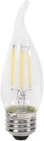 Sylvania 40792 Natural LED Bulb, Decorative, B10 Bent Tip Lamp, 40 W Equivalent, E26 Lamp Base, Dimmable, Clear