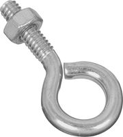 National Hardware N221-085 Eye Bolt, 1/4-20 Thread, 0.87 in L Thread, 0.56 in ID Dia Eye, 1.02 in L Shank, Steel, Zinc, Pack of 20