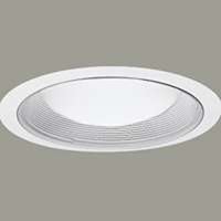 Halo Coilex 456W Slope Ceiling Baffle Trim, Metal Body, White