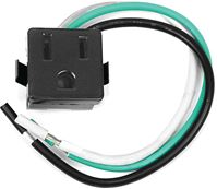 Jandorf 61016 Single Receptacle, 3 -Pole, 125 V, 15 A, Black