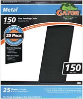 Gator 3290 Sanding Sheet, 11 in L, 9 in W, Fine, 150 Grit, Emery Abrasive, Cloth Backing