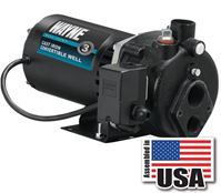 Wayne CWS50 Jet Well Pump, 120/240 V, 0.5 hp, 1-1/4 in Suction, 3/4 in Discharge Connection, 90 ft Max Head, 408 gph