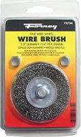 Forney 72734 Wire Wheel Brush, 2-1/2 in Dia, 0.008 in Dia Bristle