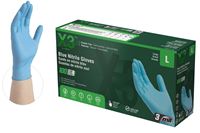 Ammex X346100 Non-Sterile Disposable Gloves, L, Nitrile, Powder-Free, Blue