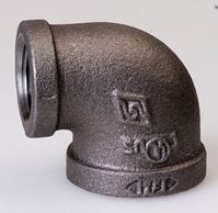 Prosource B90R 32X25 Reducing Pipe Elbow, 1-1/4 x 1 in, FIP, 90 deg Angle, Malleable Iron, SCH 40 Schedule