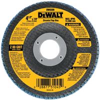 DeWALT DW8309 Flap Disc, 4-1/2 in Dia, 7/8 in Arbor, Coated, 80 Grit, Medium, Zirconia Abrasive