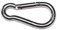 BARON 2450S-3/16 Spring Hook, 100 lb Working Load, Stainless Steel