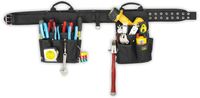 CLC Tool Works Series 5609 Tool Belt, 29 to 46 in Waist, Ballistic Polyester, Black, 20-Pocket