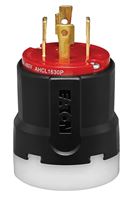 Arrow Hart AHCL1630P Ultra-Grip Locking Plug, 3 -Pole, 30 A, 480 VAC, NEMA: NEMA L16-30, Black/Red