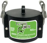 Green Leaf 150CAP Cam Lock Cap, 1-1/2 in, Male, 125 psi Pressure Class, Polypropylene