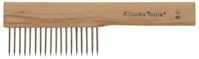 ALLWAY BC Brush Comb, Steel Trim, Hardwood Handle