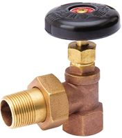 B & K 109-313 Steam Radiator Valve, Angled, Brass, Gray