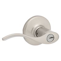 Kwikset 405BL 15 6AL Entry Lever, Thumbturn Lock, Satin Nickel, Zinc, Residential, Reversible Hand, 3 Grade, Pack of 4