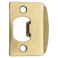 Kwikset 3437 3CP Door Strike Plate, 2-1/4 in L, 1-1/4 in W, Brass