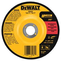DeWALT DW8426 Cutting Wheel, 6 in Dia, 0.045 in Thick, 7/8 in Arbor, 60 Grit, Medium, Aluminum Oxide Abrasive