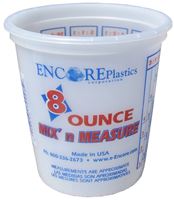 ENCORE Plastics 30308 Mixn Measure Cup with Ratios, 8 oz Capacity