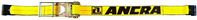 ANCRA 500 Series 48987-20 Strap, 3 in W, 27 ft L, Polyester, Yellow, 5400 lb Working Load, Hook End