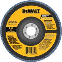 DeWALT DW8302 Flap Disc, 4 in Dia, 5/8 in Arbor, Coated, 60 Grit, Medium, Zirconium Oxide Abrasive