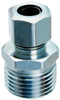 Plumb Pak PP20074LF Straight Adapter, 1/2 x 3/8 in, MIP x Compression, Chrome