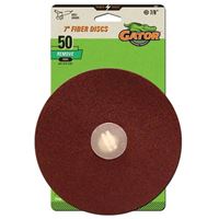 Gator 3082 Fiber Disc, 7 in Dia, 50 Grit, Coarse, Aluminum Oxide Abrasive, Fiber Backing