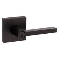 Kwikset Signature Series 156HFL SQT 11P Entry Lever, Pushbutton Lock, Venetian Bronze, Zinc, Residential, 2 Grade