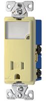 Eaton Cooper Wiring TR7735V-BOX LED Wall Box Nightlight Combination, 1 -Pole, 15 A, 125 V, Ivory