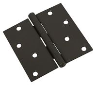 National Hardware 830204 Door Hinge, Steel, Oil-Rubbed Bronze, Non-Rising, Removable Pin, Full-Mortise Mounting, 55 lb