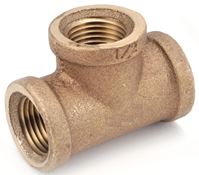 Anderson Metals 738101-02 Pipe Tee, 1/8 in, FIPT, Brass, 200 psi Pressure, Pack of 5