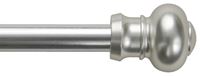 Kenney KN361/19 Cafe Rod, 7/16 in Dia, 48 to 84 in L, Metal, Satin Silver