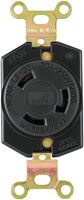 Eaton Wiring Devices L630R Single Receptacle, 2 -Pole, 250 V, 30 A, Back and Side Wiring, NEMA: NEMA L6-30, Black