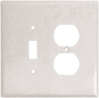 Eaton Wiring Devices 2148W-BOX Combination Wallplate, 4-1/2 in L, 4-9/16 in W, 2 -Gang, Thermoset, White, Pack of 10