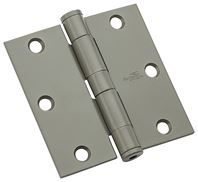 National Hardware N236-017 Template Hinge, Steel, Prime Coat, Non-Rising, Removable Pin, 80 lb