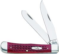 CASE 783 Folding Pocket Knife, 3-1/4 in Clip, 3.27 in Spey L Blade, Stainless Steel Blade, 2-Blade, Red Handle