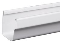 Amerimax M0573 Roofing Gutter, 10 ft L, 5 in W, Vinyl, Traditional White, Pack of 8