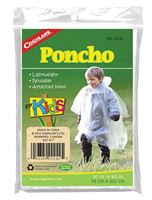 Coghlans 0242 Poncho, One-Size, Plastic, Clear, Attached
