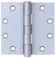 Tell Manufacturing HG100324 Ball Bearing Plain Hinge, 3-1/2 in H Frame Leaf, Stainless Steel, Satin, Removable Pin