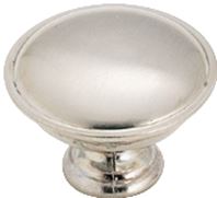 Amerock 14403SCH Cabinet Knob, 1-5/16 in Projection, Zinc, Brushed Chrome