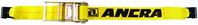 ANCRA 500 Series 49346-10 Strap, 4 in W, 27 ft L, Polyester, Yellow, 5400 lb Working Load, Hook End