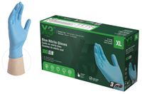 Ammex X348100 Non-Sterile Disposable Gloves, XL, Nitrile, Powder-Free, Blue