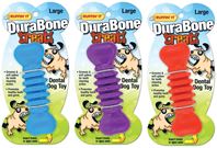 RuffinIt 80505 Dog Toy, L, Durabone, Blue/Purple/Red