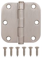 ProSource LR-702-PS Door Hinge, Steel, Satin Nickel, Loose Pin, 180 deg Range of Motion, Screw Mounting